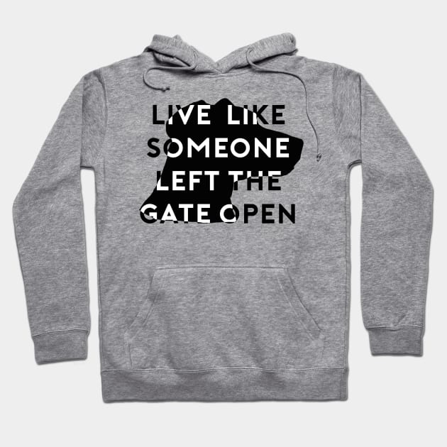 Live Like Someone Left The Gate Open Hoodie by Woozy Swag